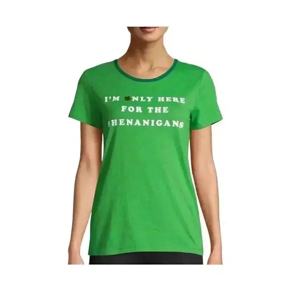 Way to Celebrate Women's Jr's. Green Cotton/Poly St. Patrick's Day "I'm Only Her